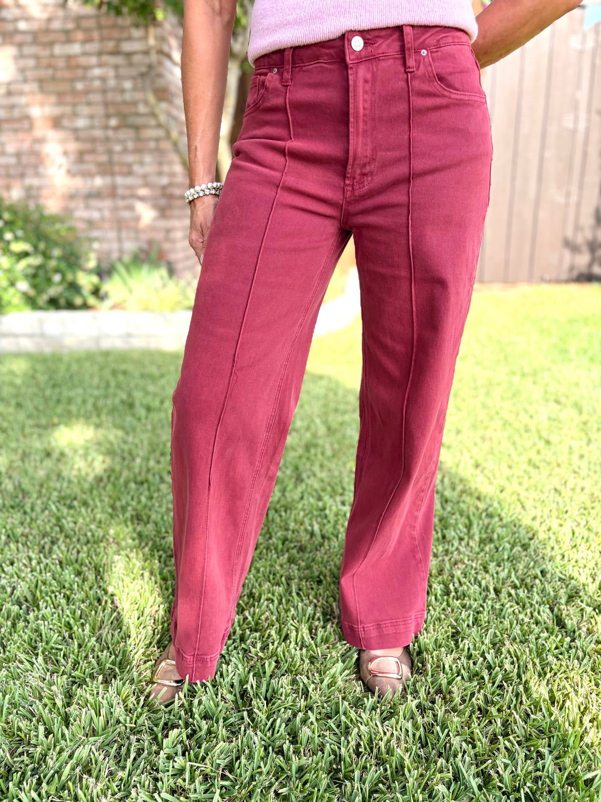 Burgundy Bliss Denim