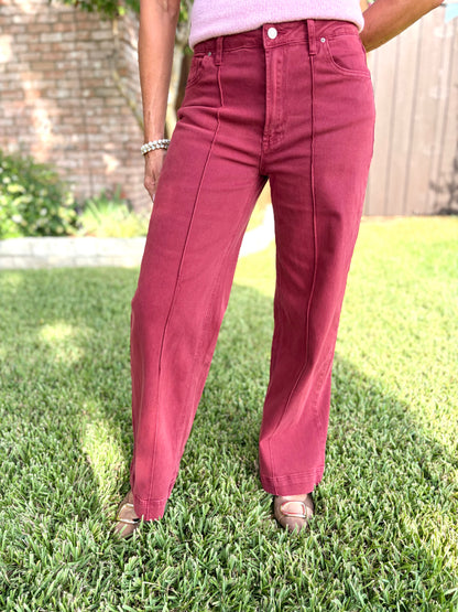 Burgundy Bliss Denim