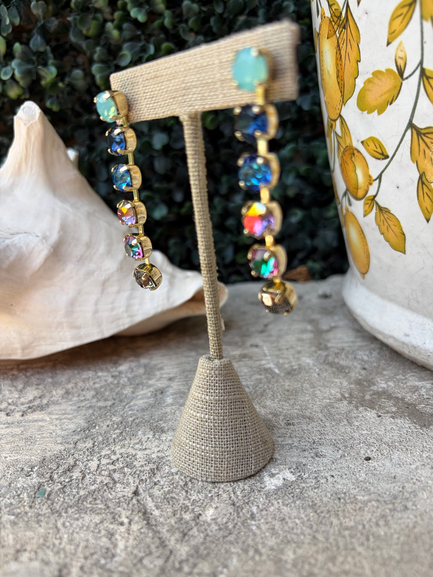Crystal Confetti Dangle Earrings