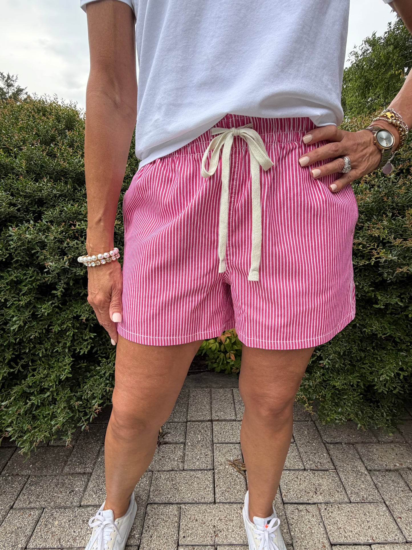 Boardwalk Pink Stripe Shorts