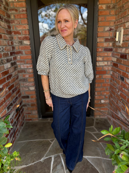 Georgina Grey Tweed Top