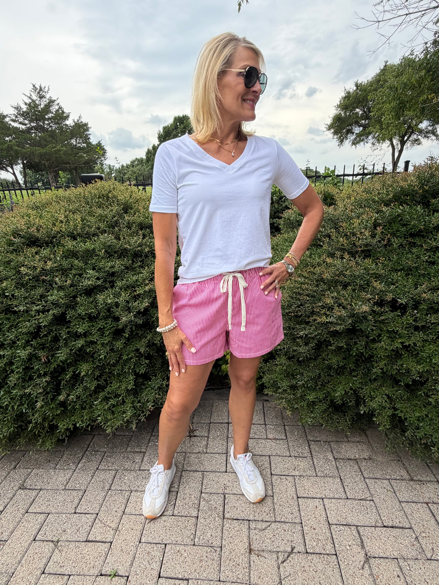 Boardwalk Pink Stripe Shorts
