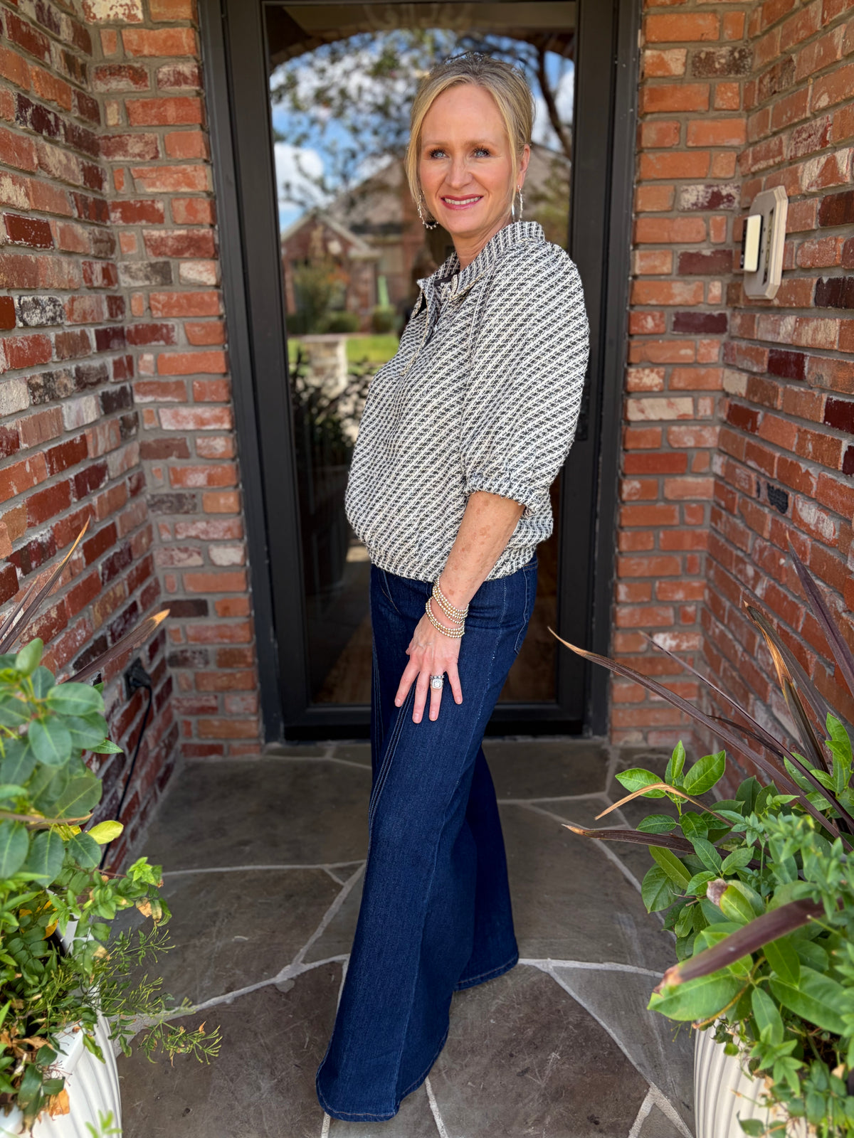 Georgina Grey Tweed Top