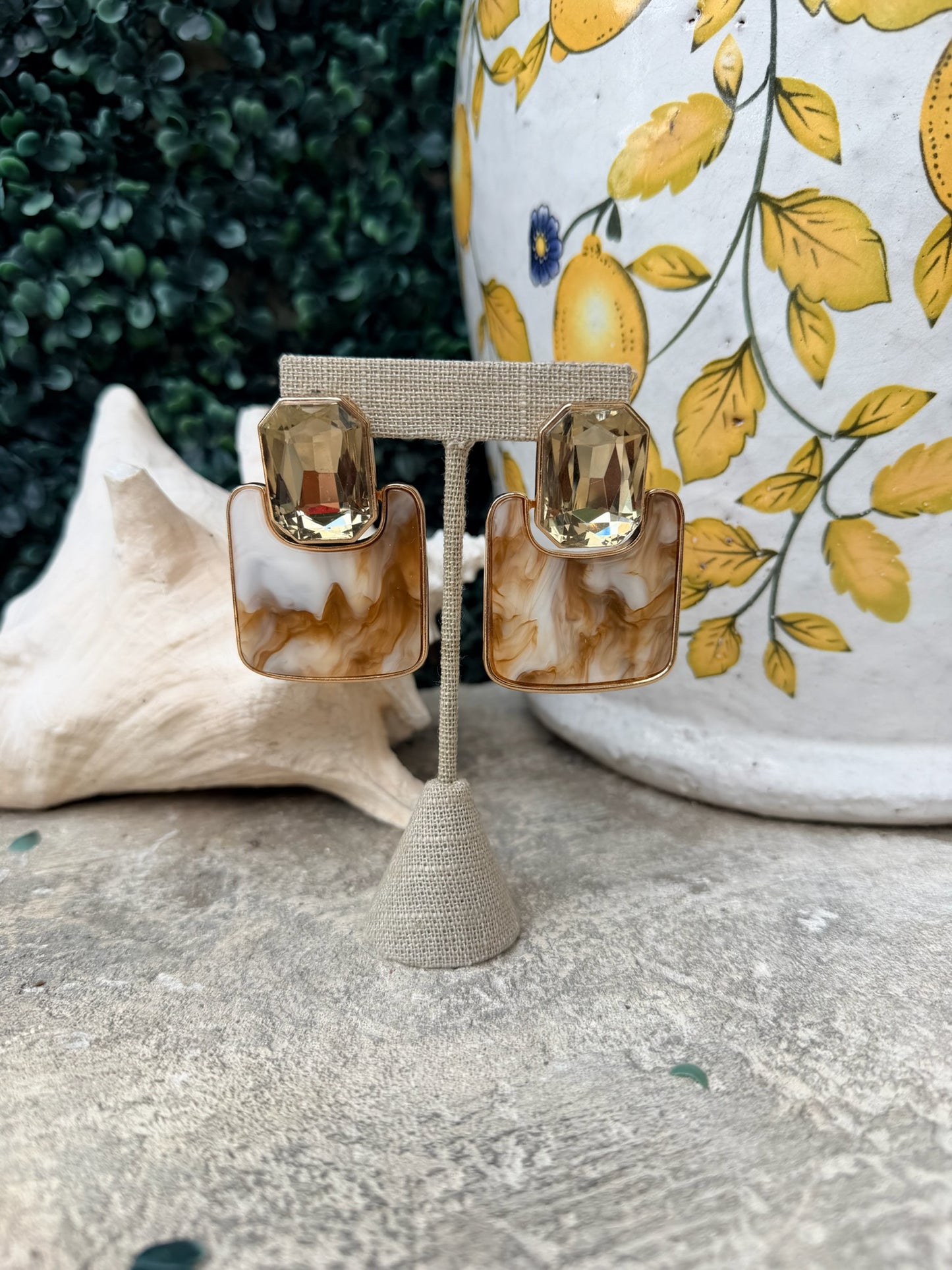 Champagne Swirl Earring