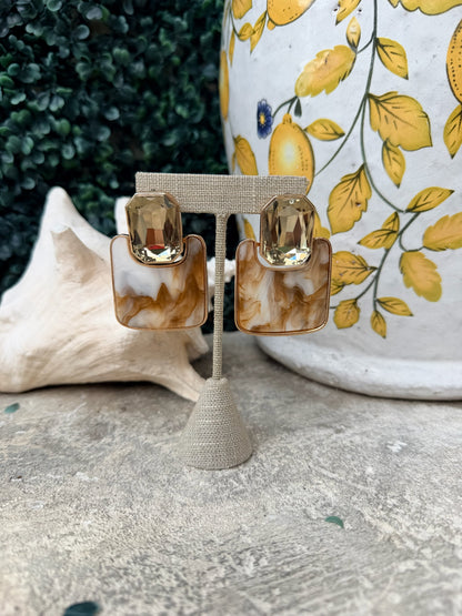 Champagne Swirl Earring
