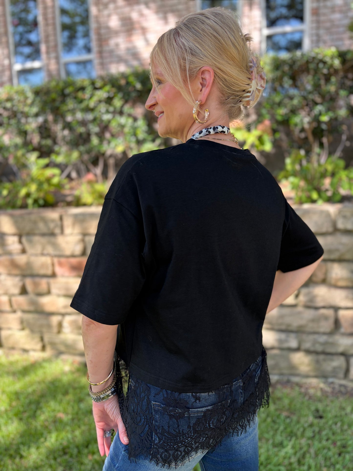 The Little Black Lace Tee