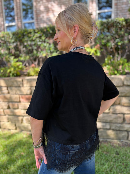 The Little Black Lace Tee