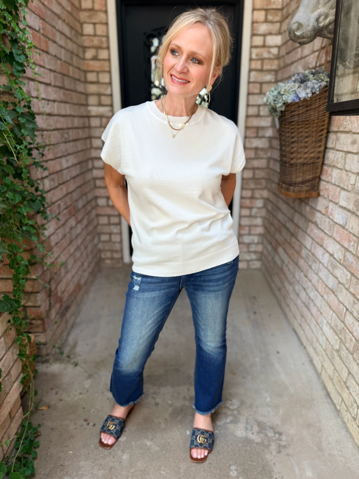 Game Day Essential White Sweater