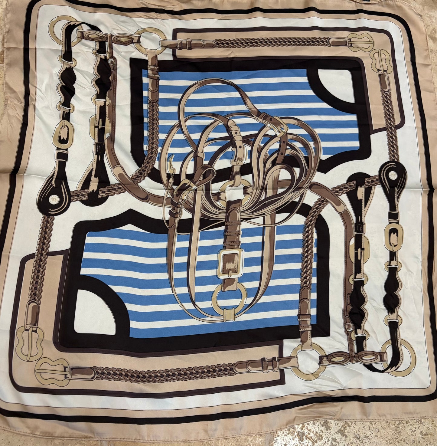 Blue Bridle Scarf