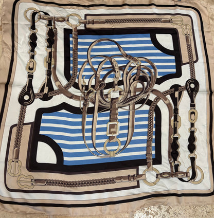 Blue Bridle Scarf