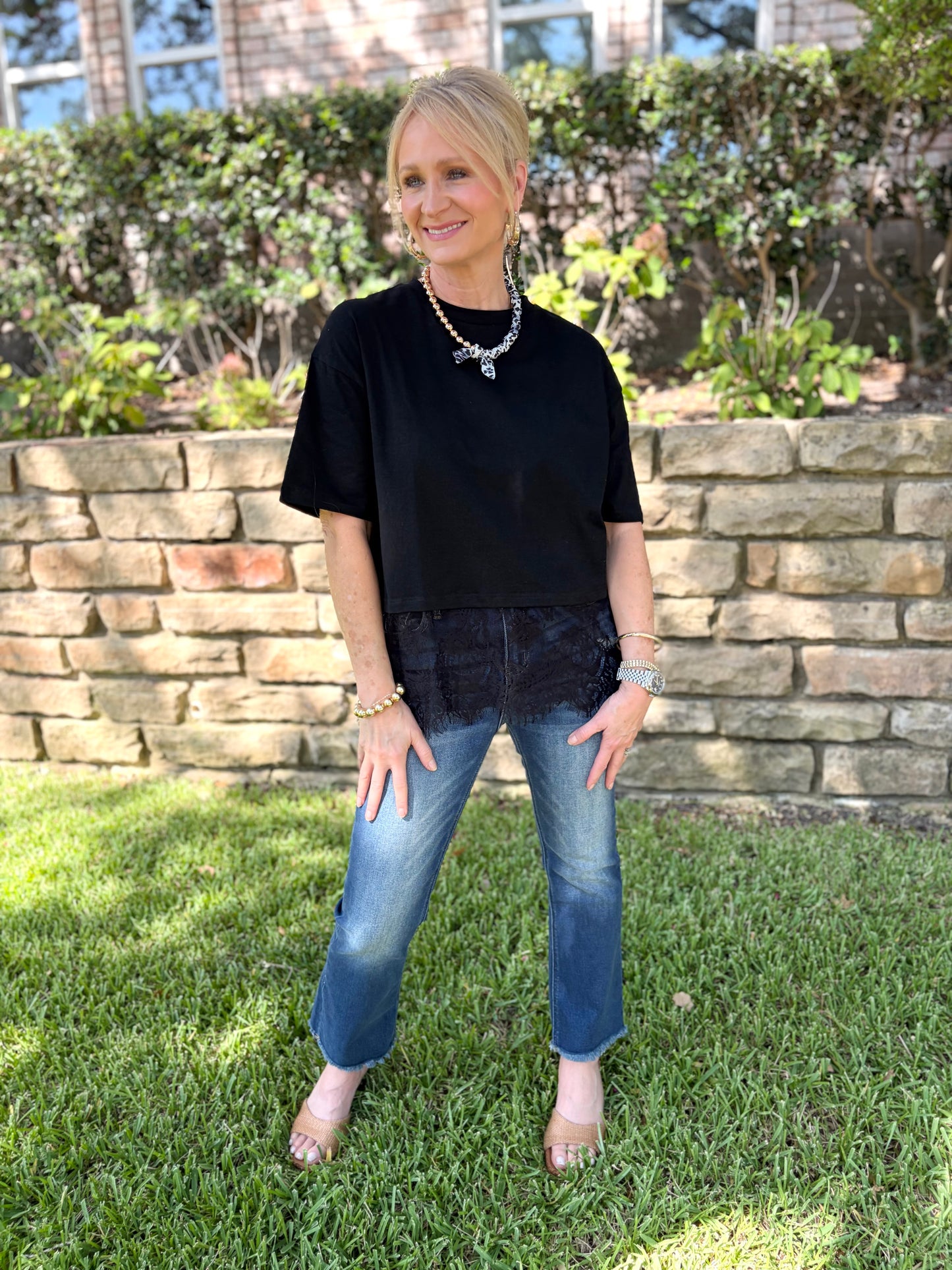 The Little Black Lace Tee