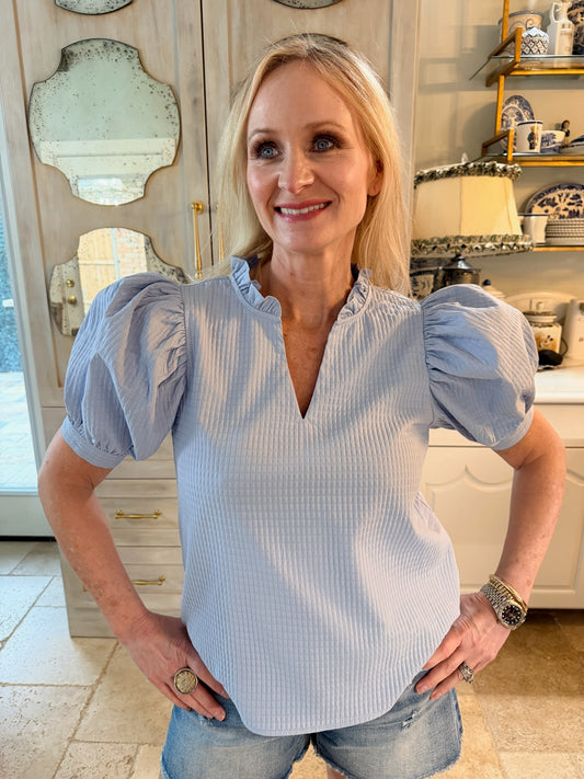 Serena Sky Blue Blouse