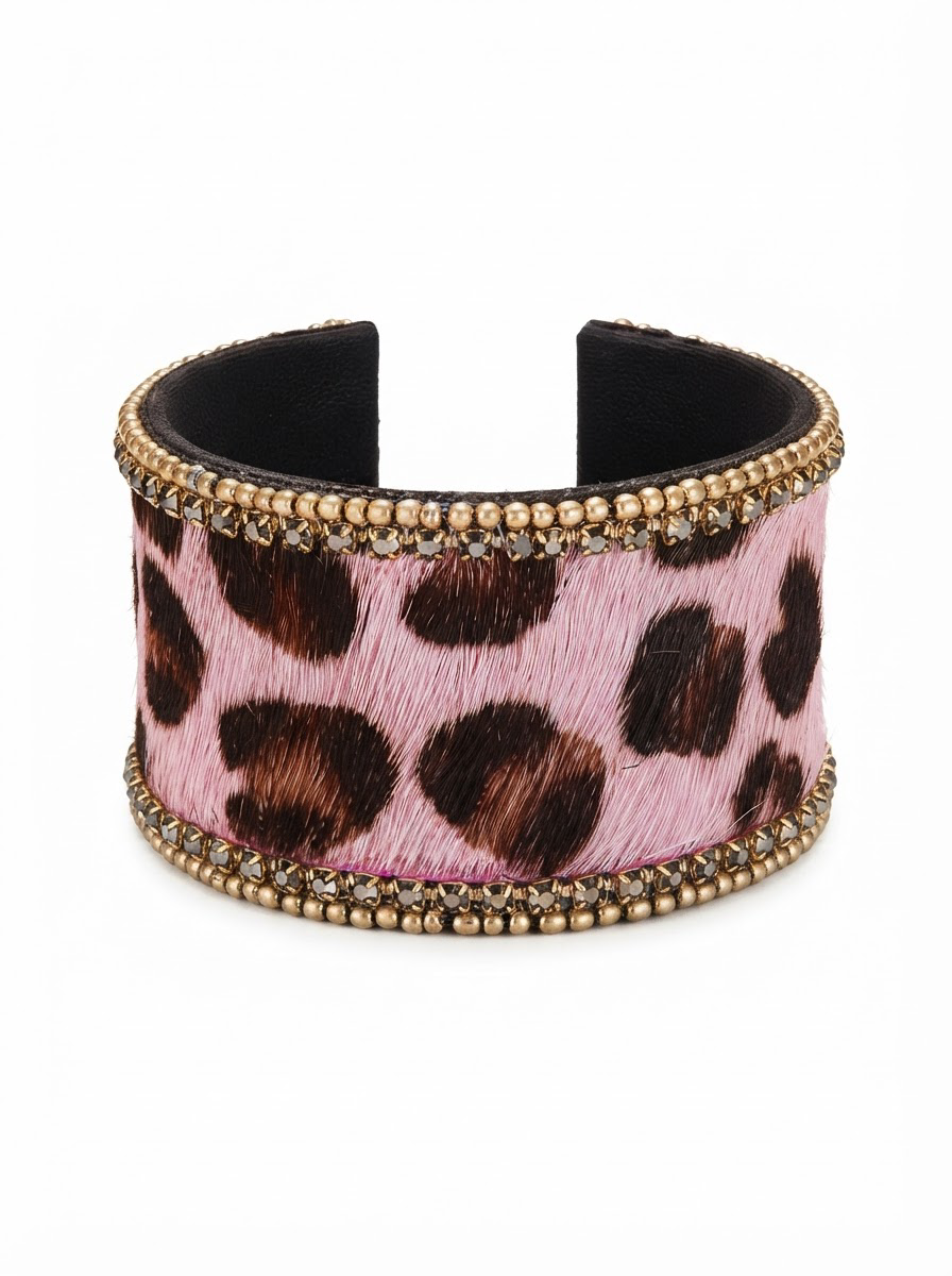 Pink Leopard Cuff