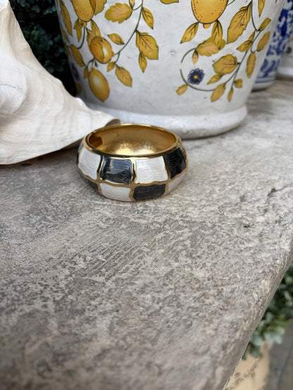 Kenzie Black & White Bangle