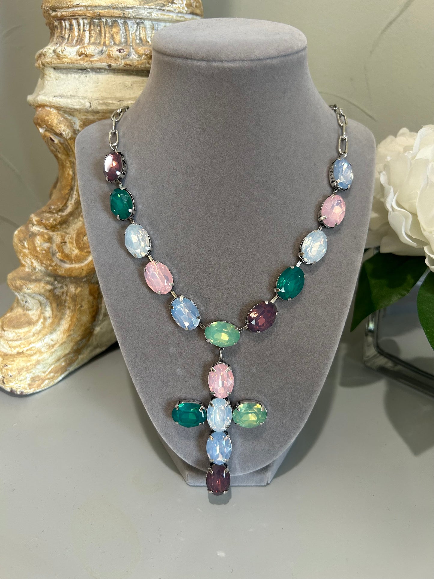Blessed in Color Cross Necklace
