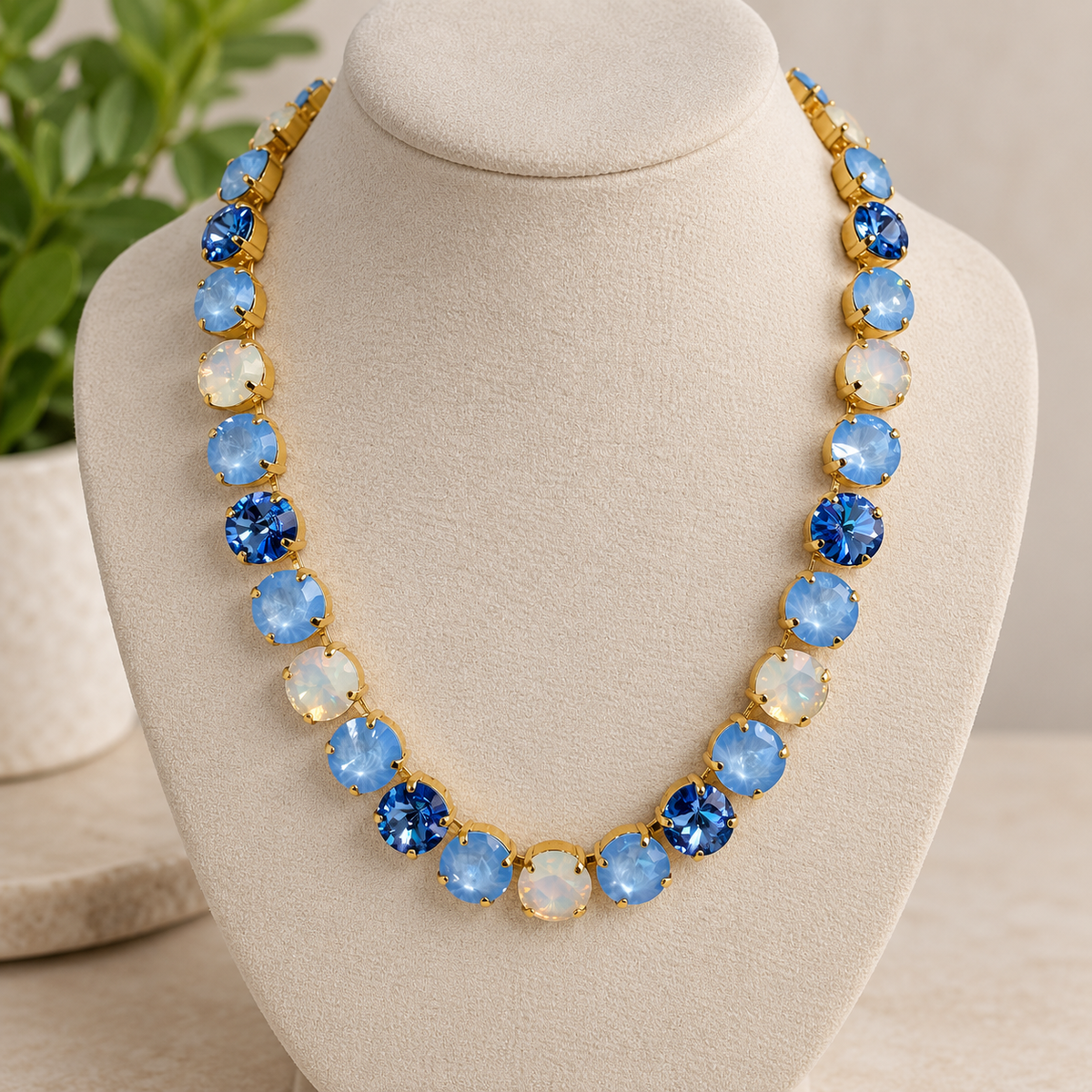 JADEN NECKLACE GOLD CHIC BLUE