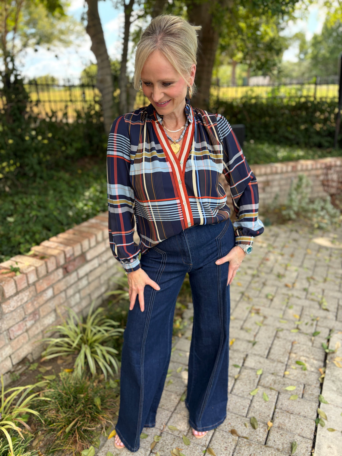 The Prescott Plaid Blouse