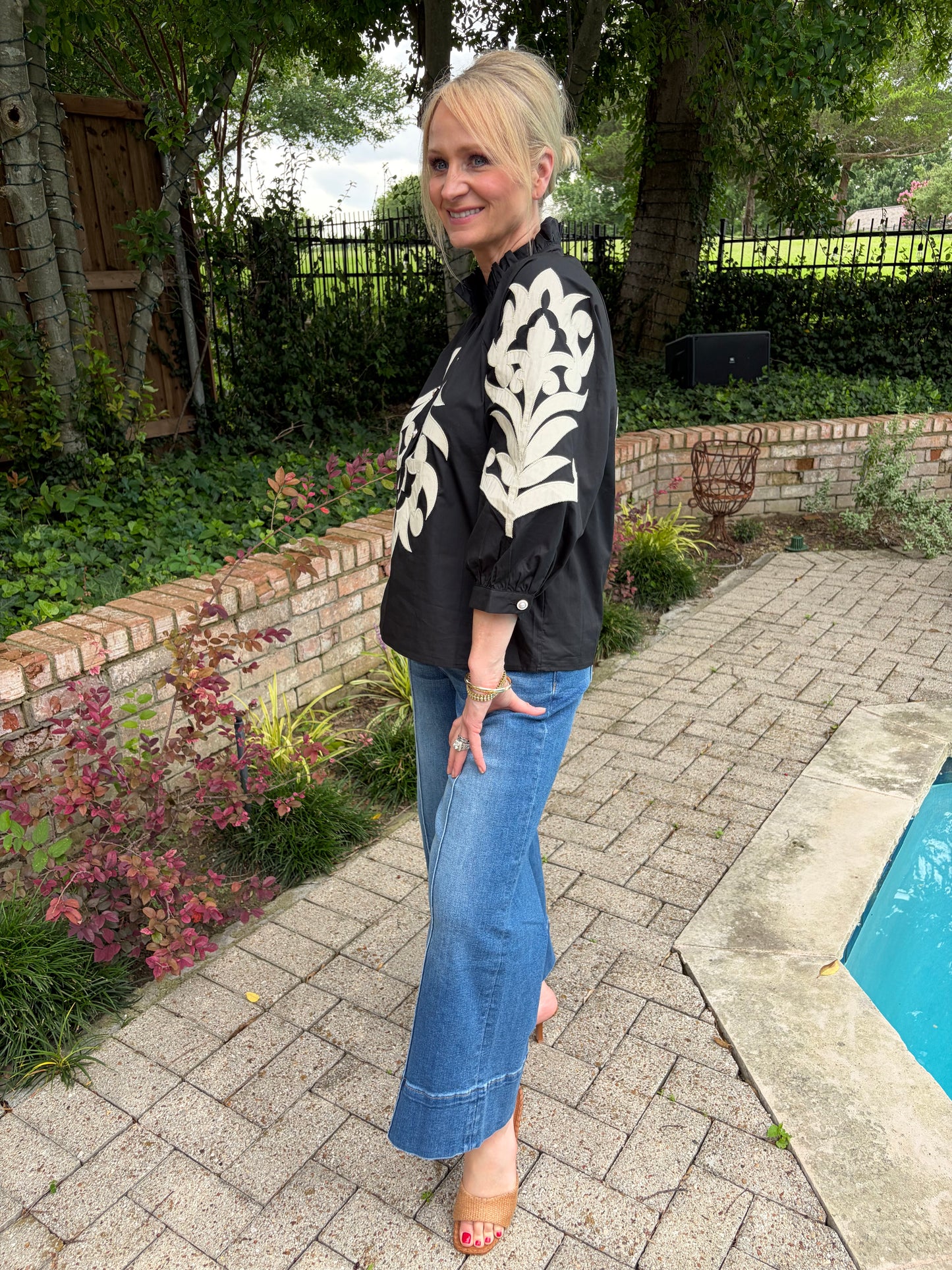 Isla Ivory Embroidery Blouse