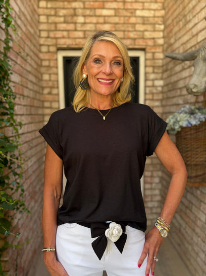 Blake Basic Black Tee