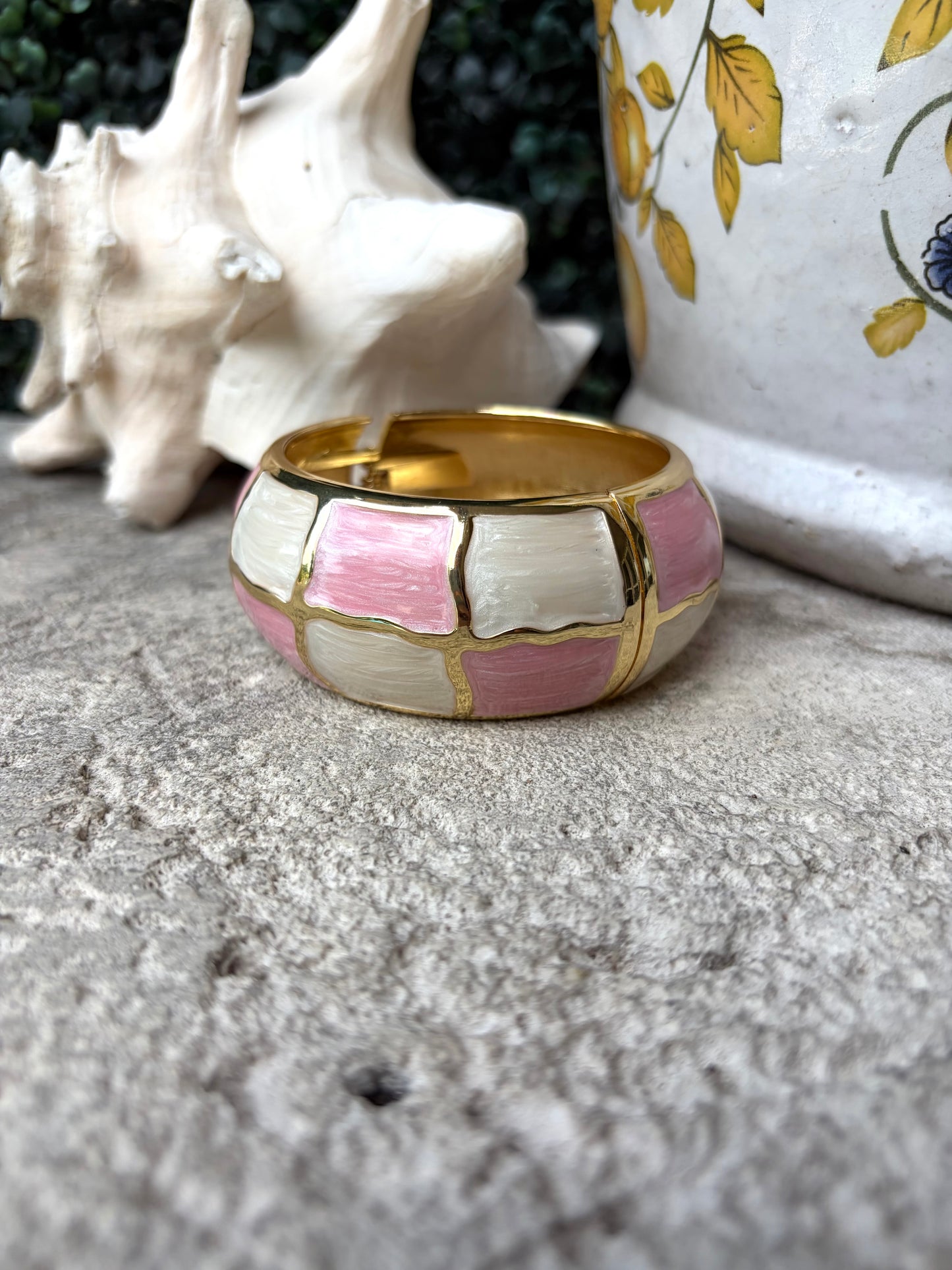Kenzie Pink & White Bangle