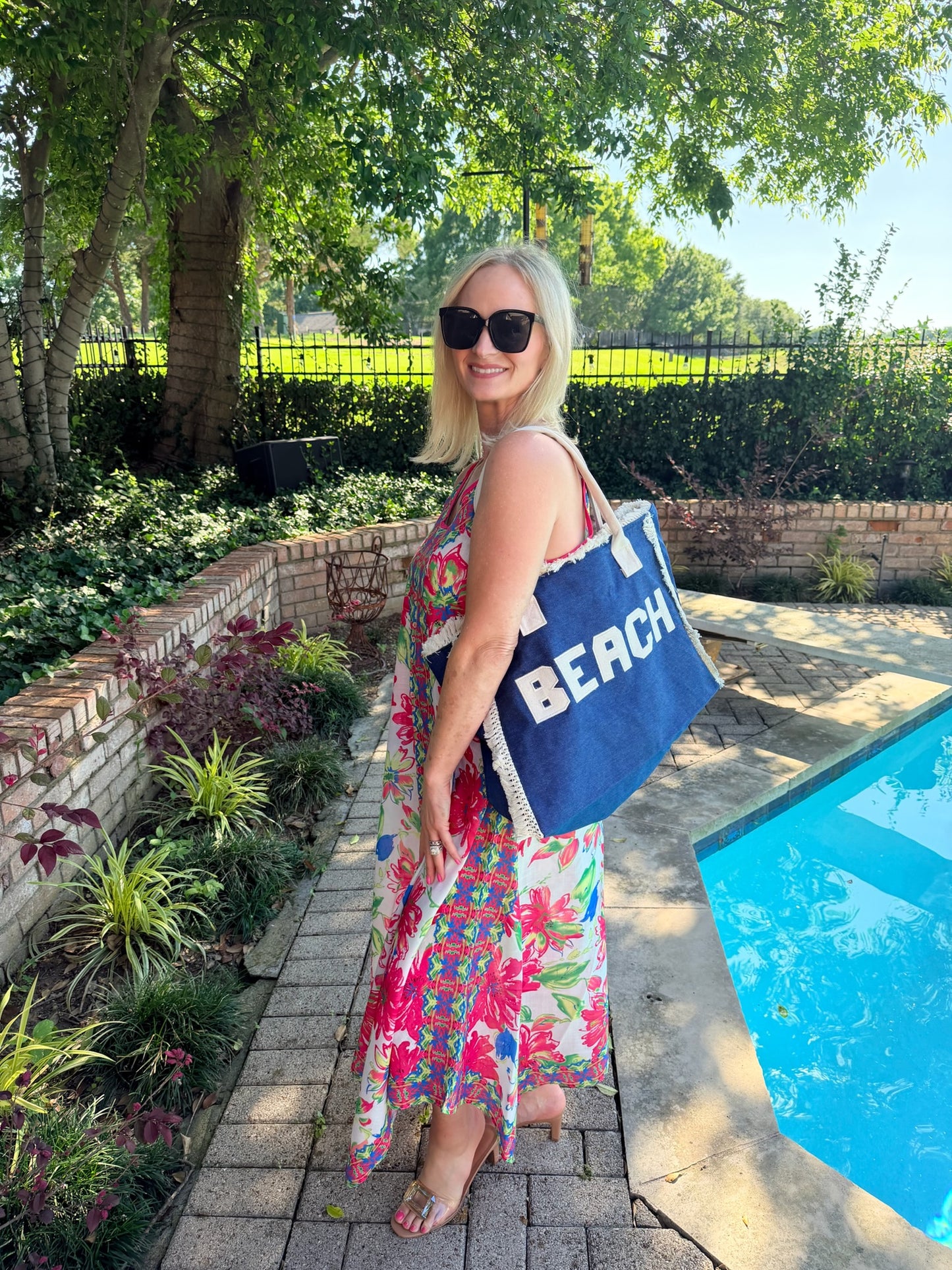 Floral Print Beach Maxi Dress