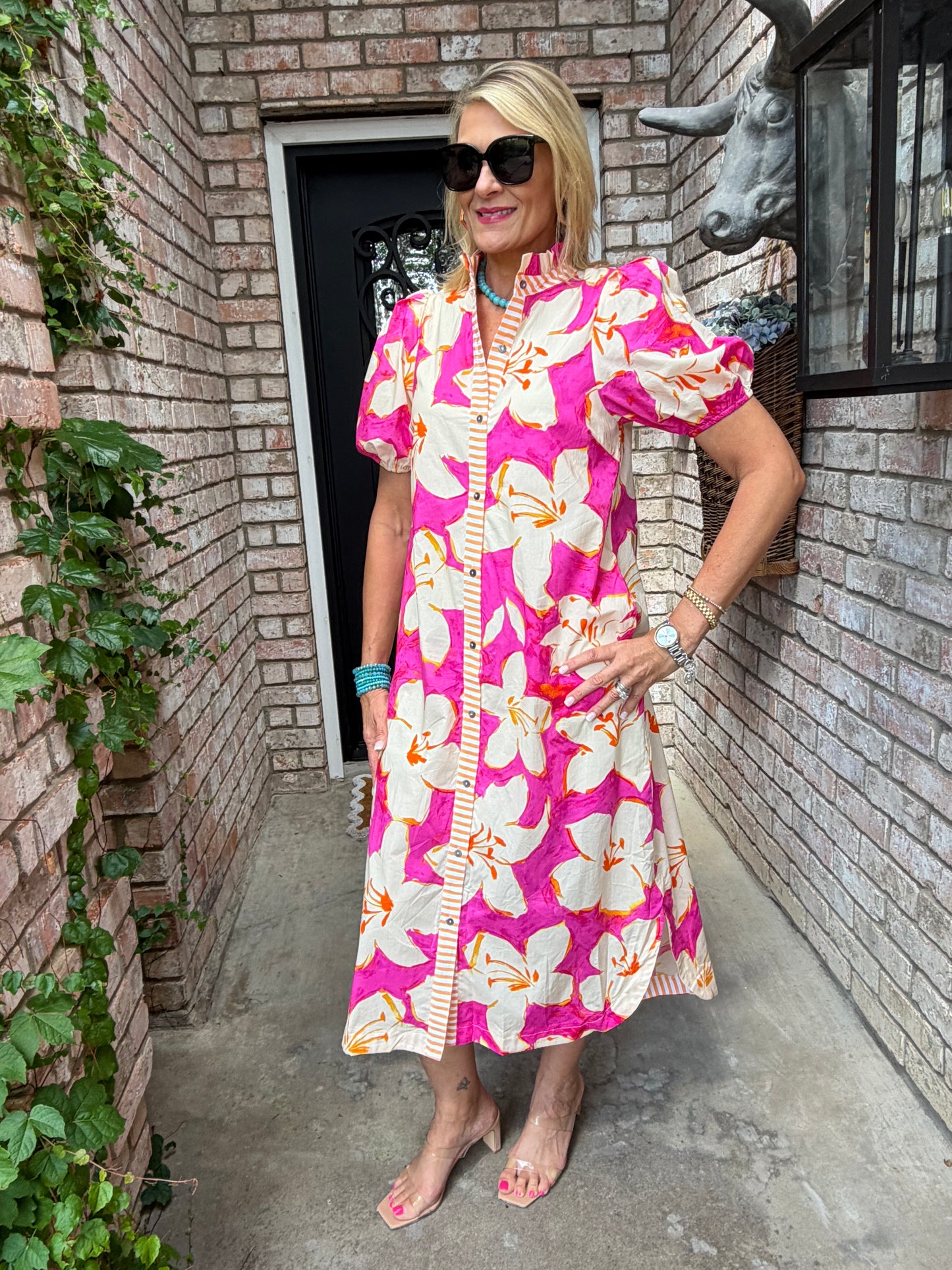 Fuchsia Floral Maxi Dress