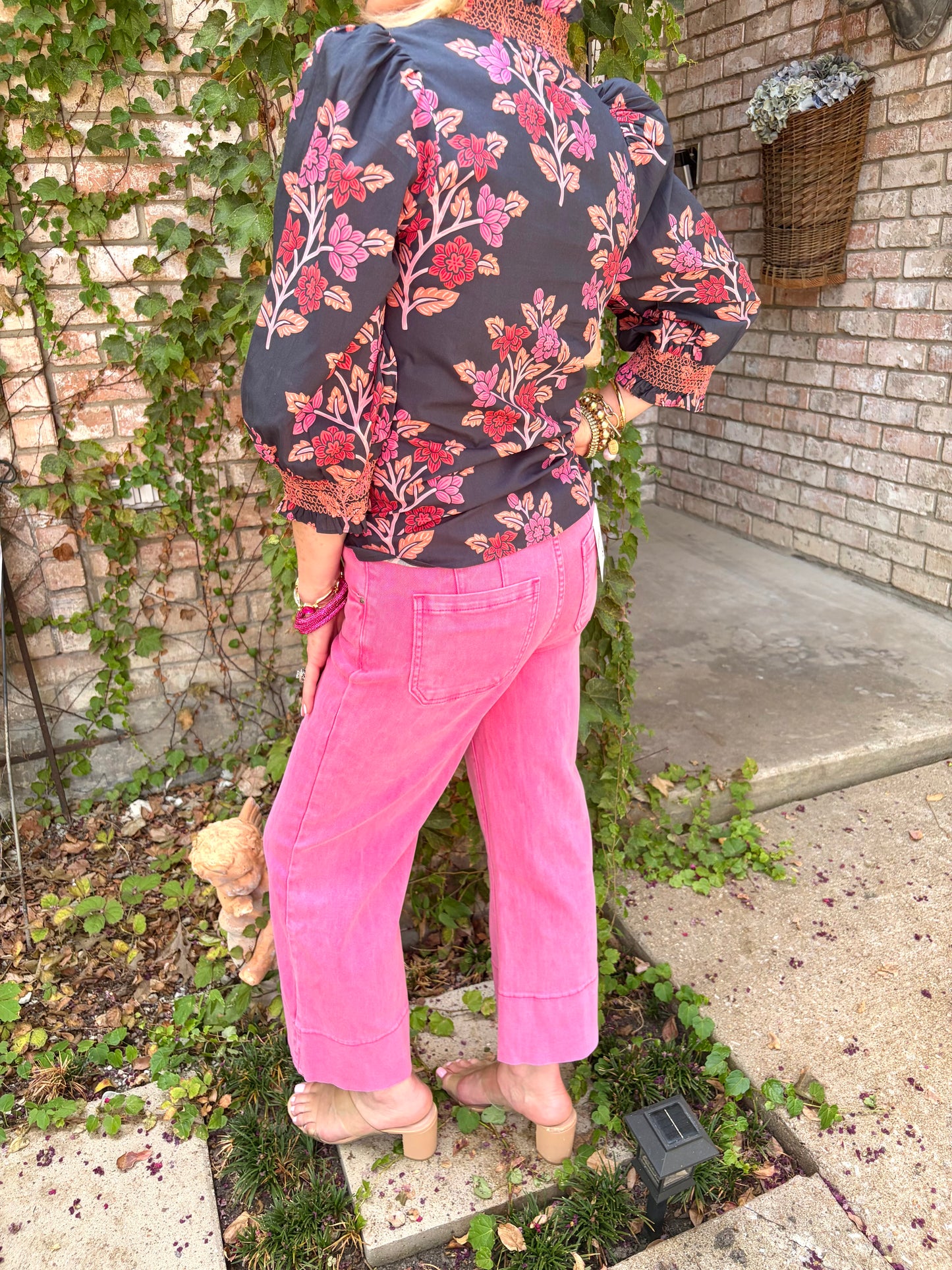 Hot Pink Wide Leg Denim