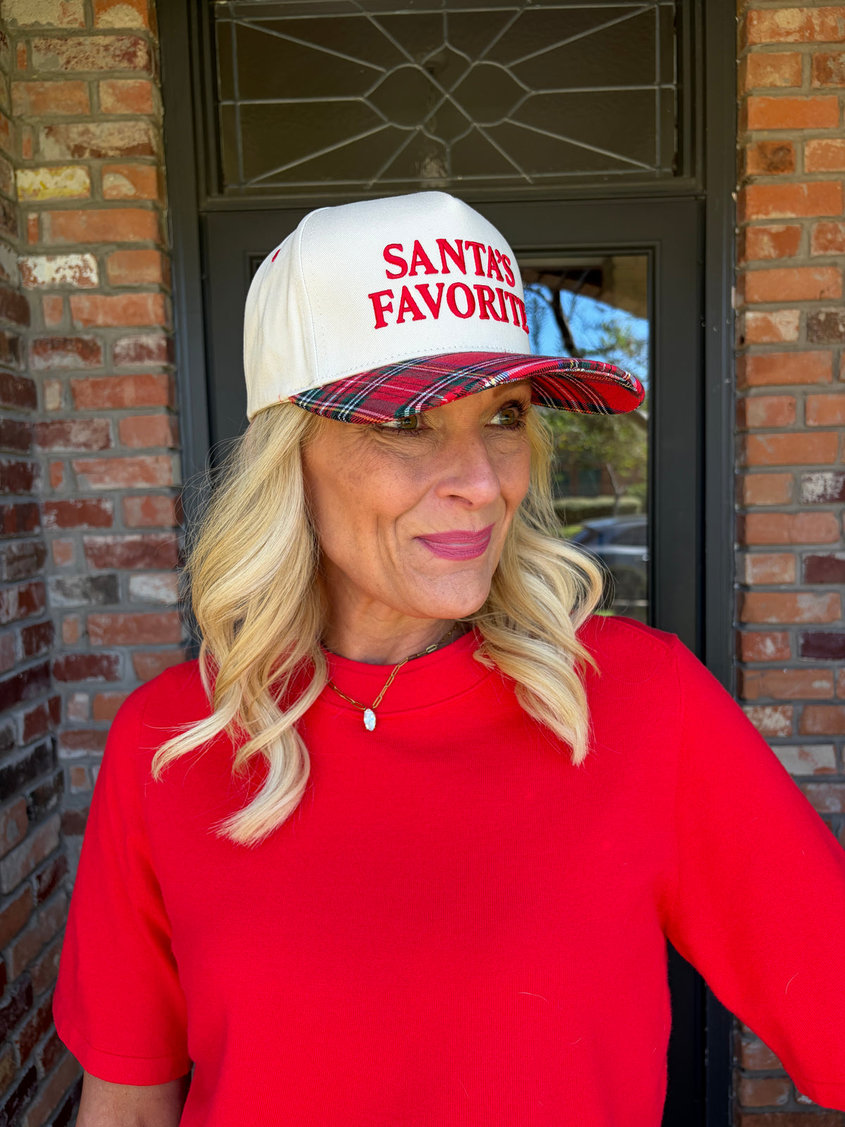 Santa's Favorite Plaid Cap