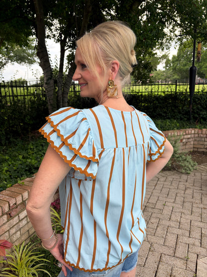 Simply Sweet Striped Blouse
