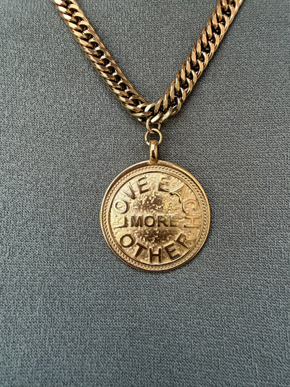 Mandy Medallion Gold Necklace