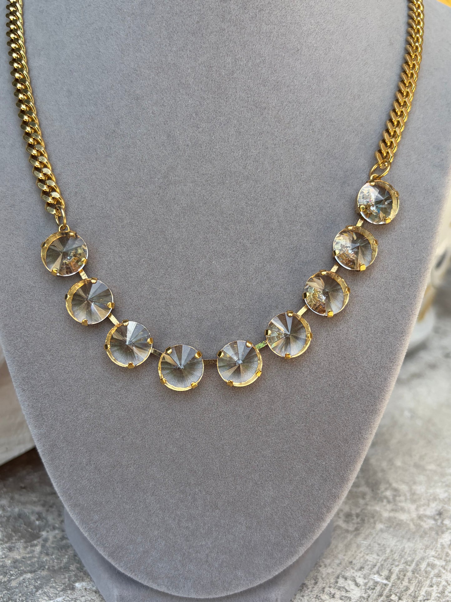 Tova Mini Sofia Necklace-Crystal Clear