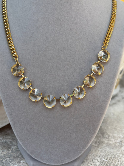Tova Mini Sofia Necklace-Crystal Clear