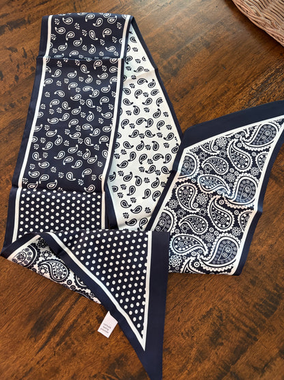 Polka Dot & Paisley Scarf