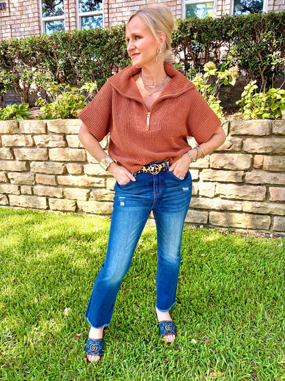 Daphne Dark Crop Denim