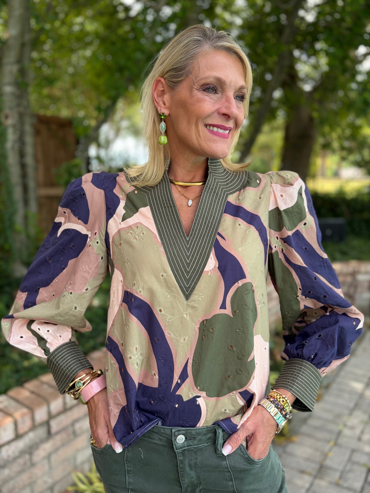 Olive in Bloom Blouse