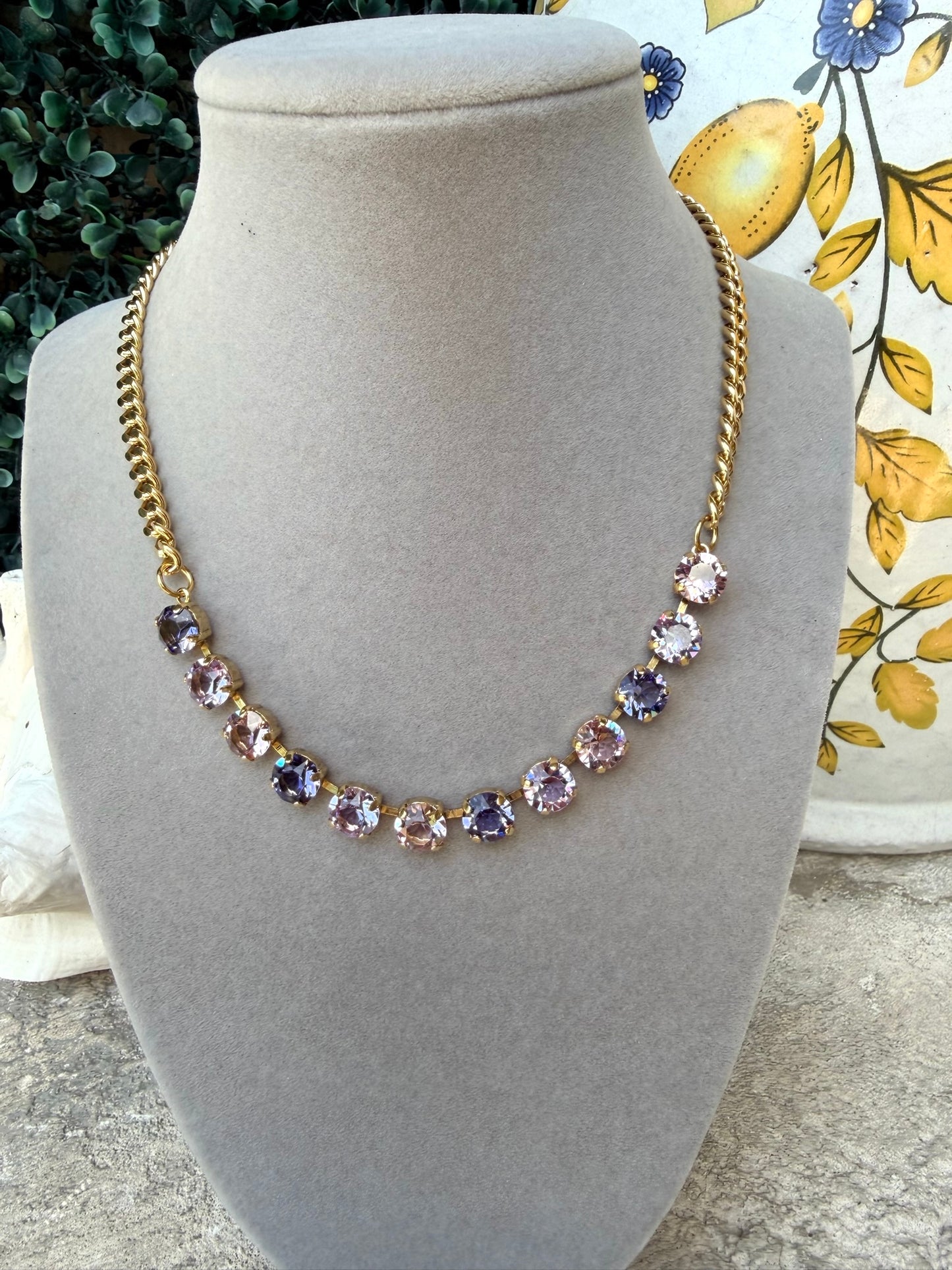 Tova Mini Oakland Custom Necklace- Lavendar Love
