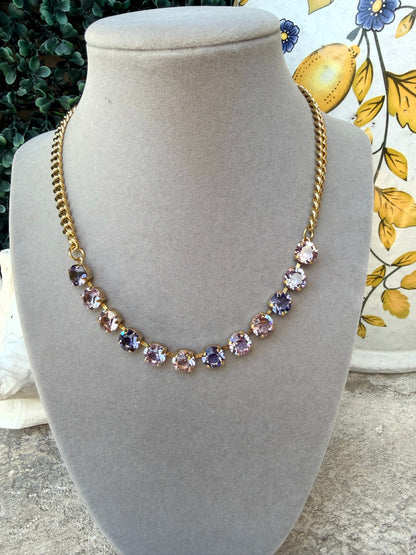Tova Mini Oakland Custom Necklace- Lavendar Love