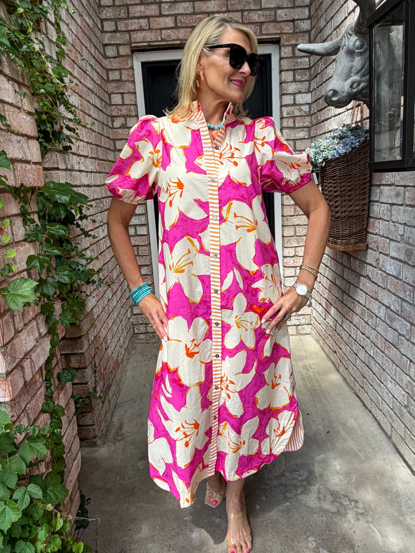 Fuchsia Floral Maxi Dress