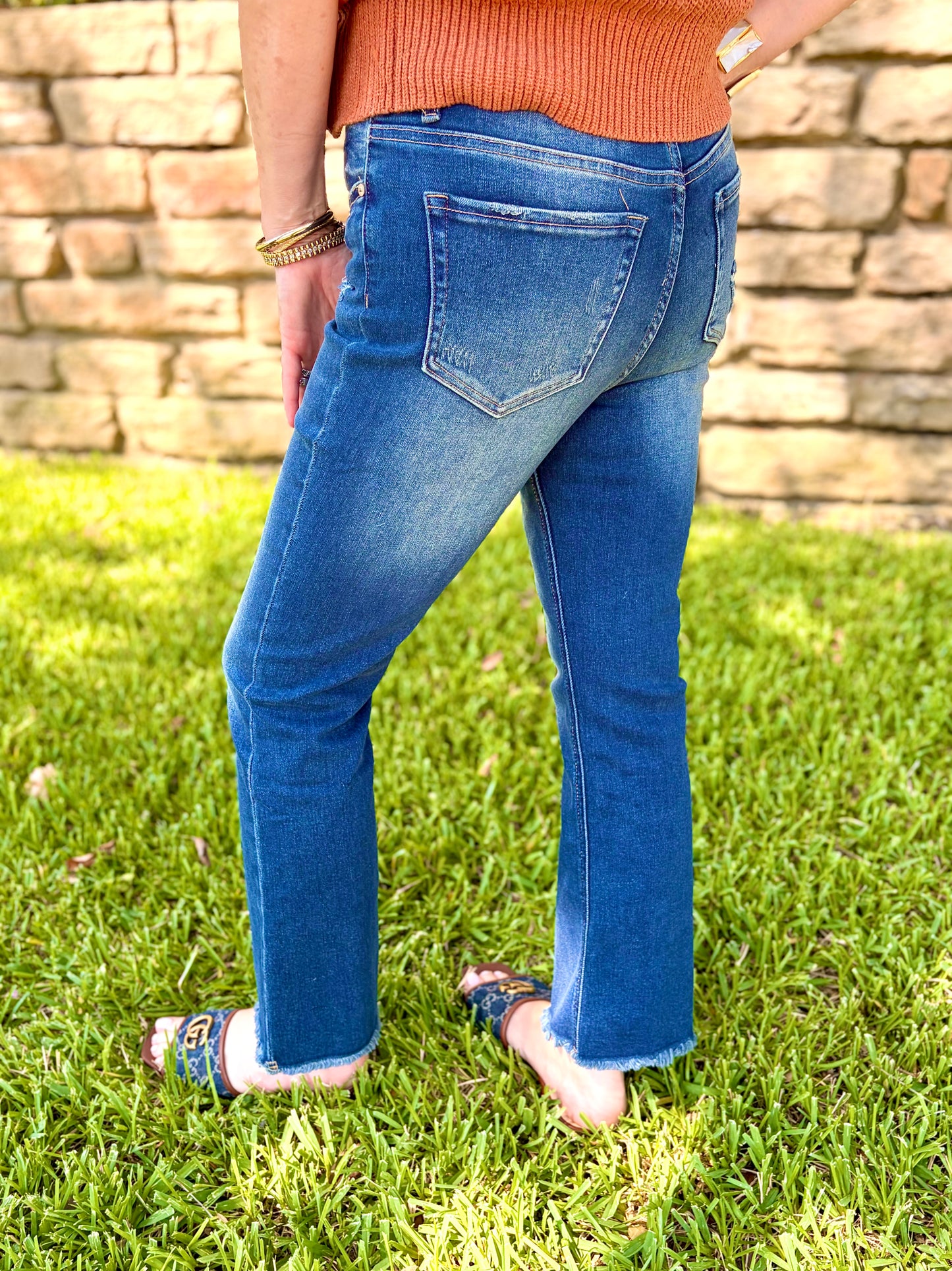 Daphne Dark Crop Denim