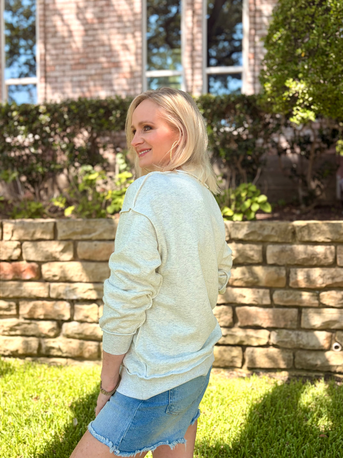 Arkansas Reversible Mock Neck Sweatshirt