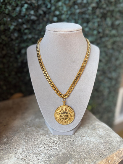 Mandy Medallion Gold Necklace