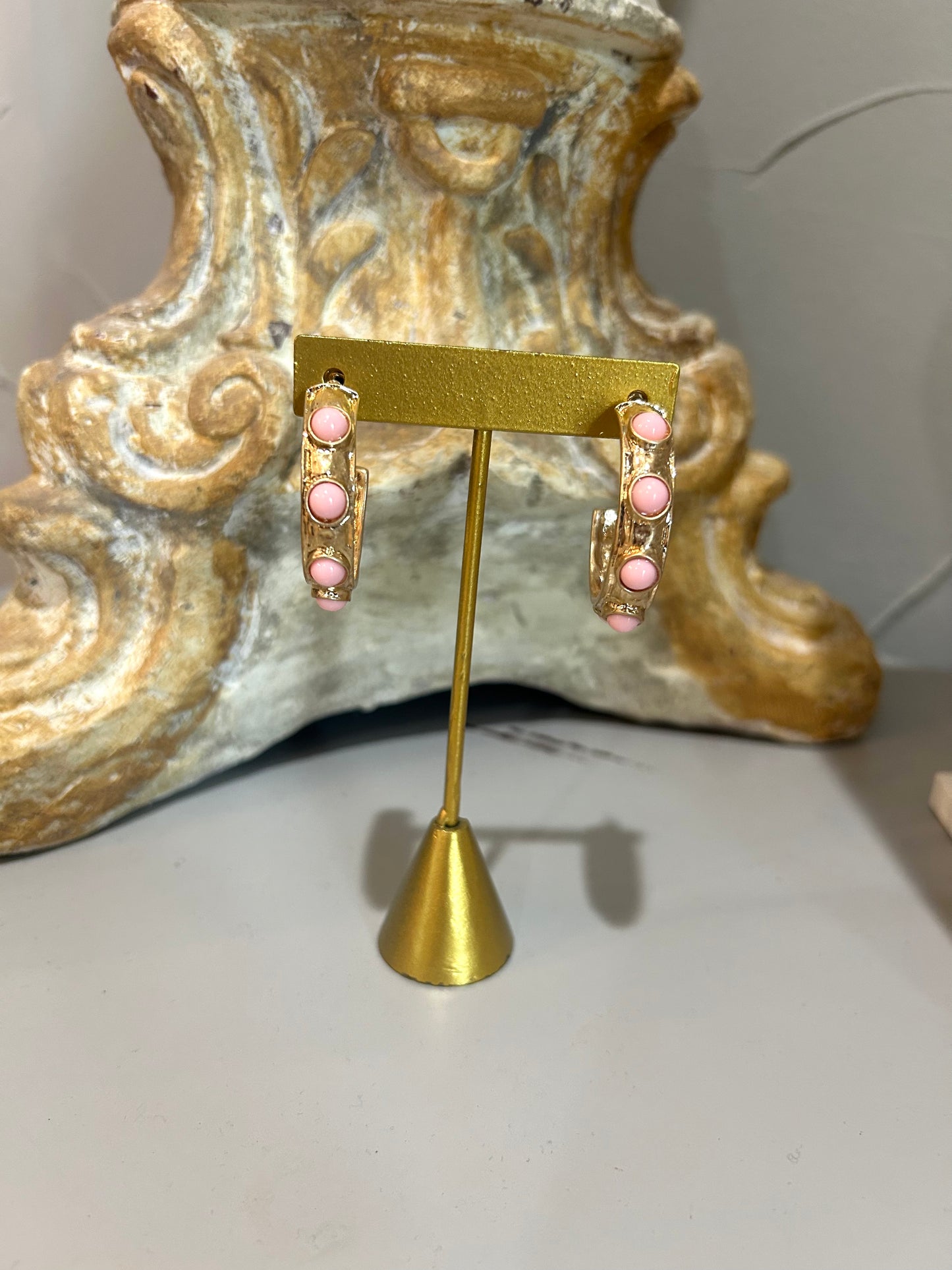 Pink Whisper Hoops