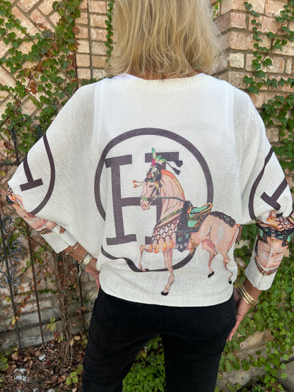 French Gallop and Grace BLACK- Italian Knit