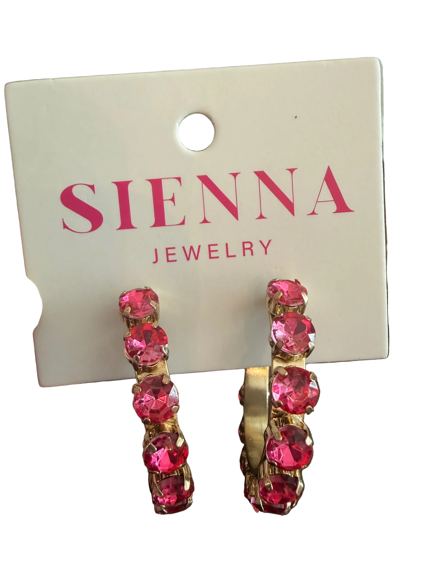 Sienna By Tova- Jess Hoops in Pink