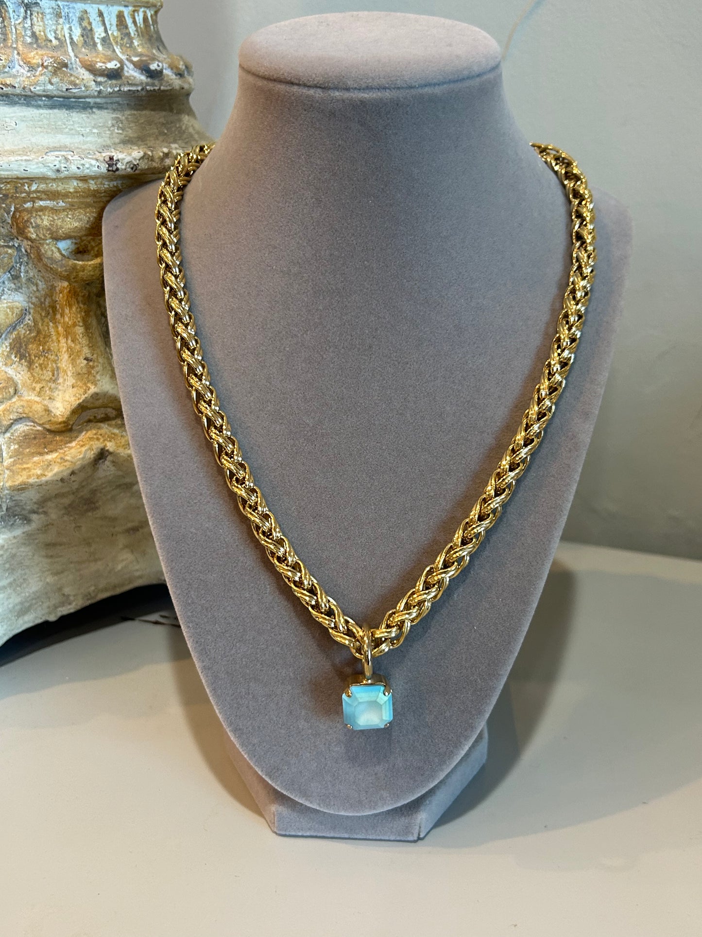 Houston Pendant-Aqua Matte