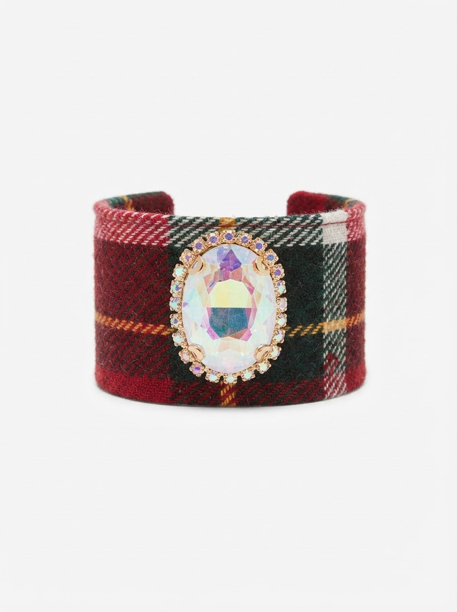 Plaid and Sparkle Cuff