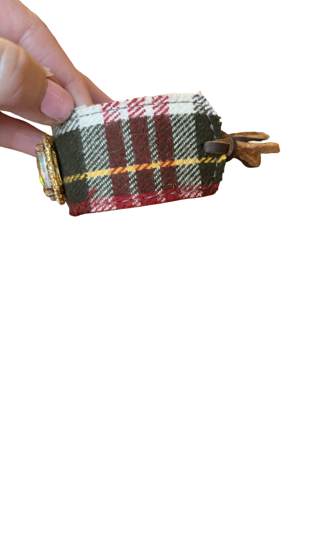 Plaid and Sparkle Cuff
