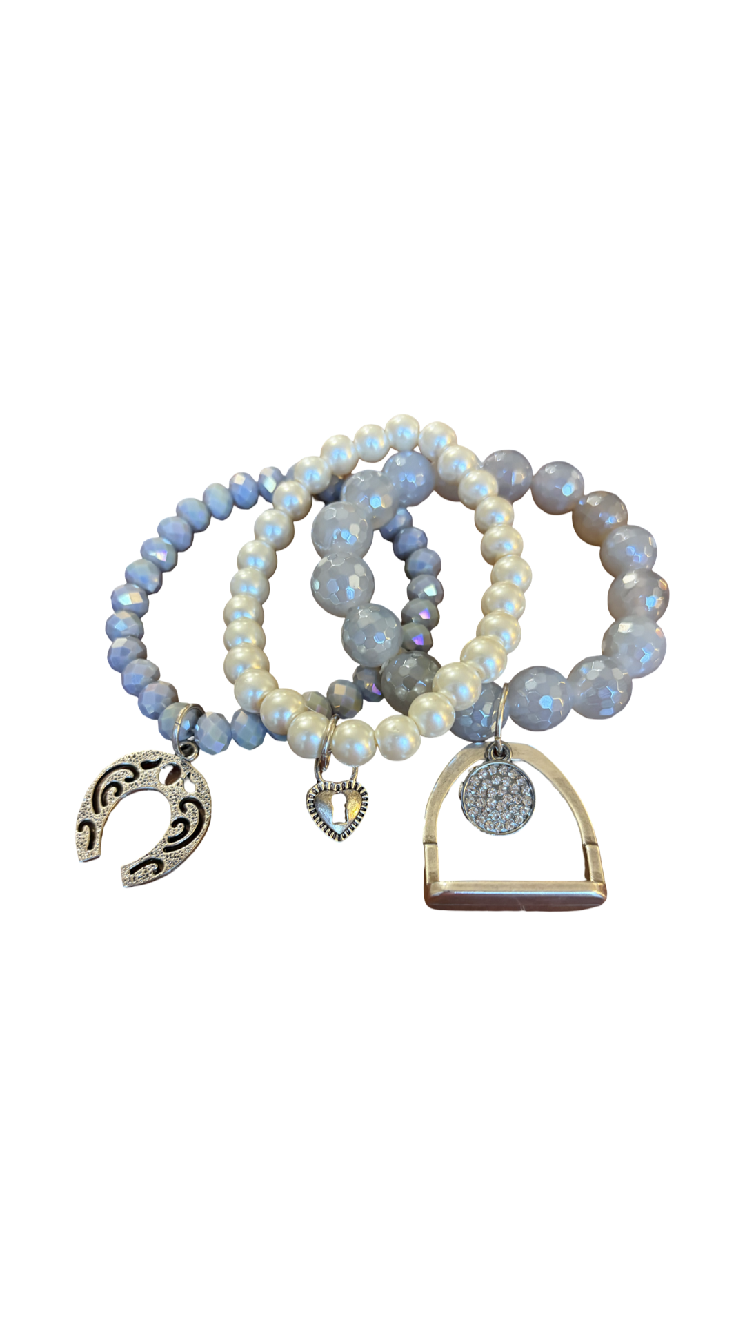 Classy Denim Bracelet Stack #2