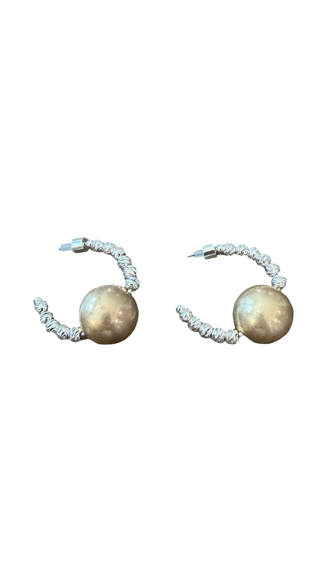 Silver Girl Gold Hoop