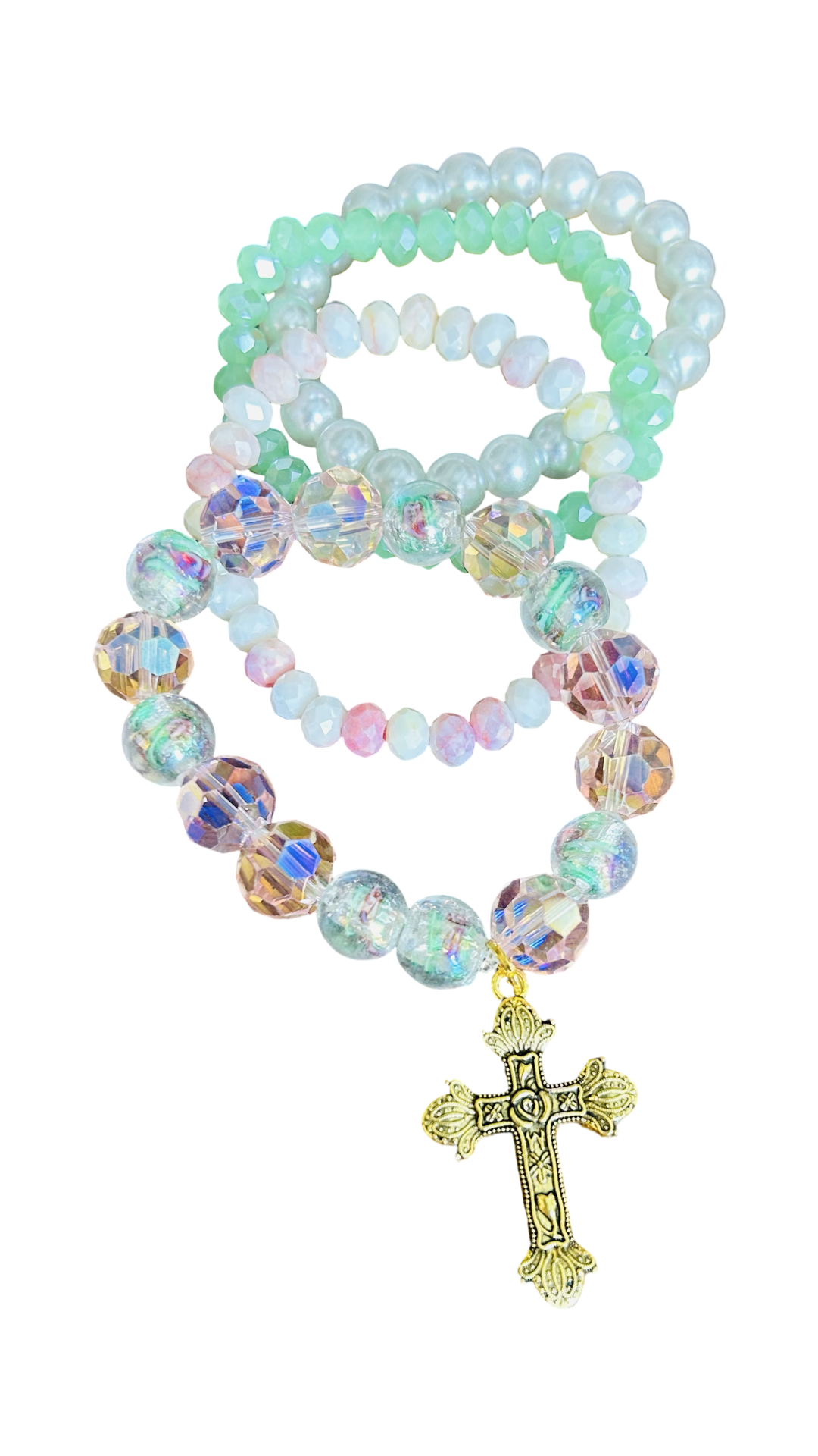 Spring Cross Bracelet Stack